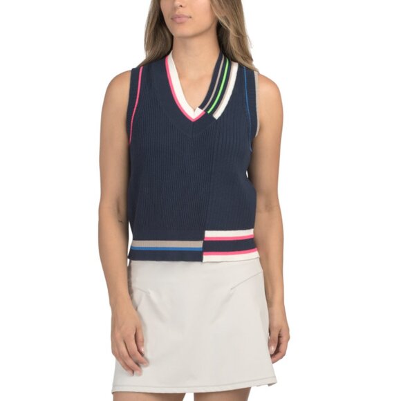 G/FORE Twilight Engineered Stripe Sweater Vest - Picture 1 of 2